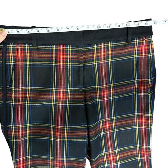 J. Crew Women's Cropped Pants Size 6 Tartan Plaid Wool Blend 26" Inseam E5726 - Picture 4 of 12